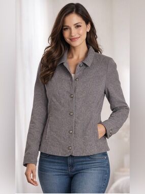 Christopher & Banks 🩶 Petite Textured Corduroy Jacket P/S ✨
